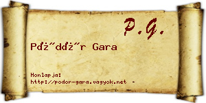 Pödör Gara névjegykártya